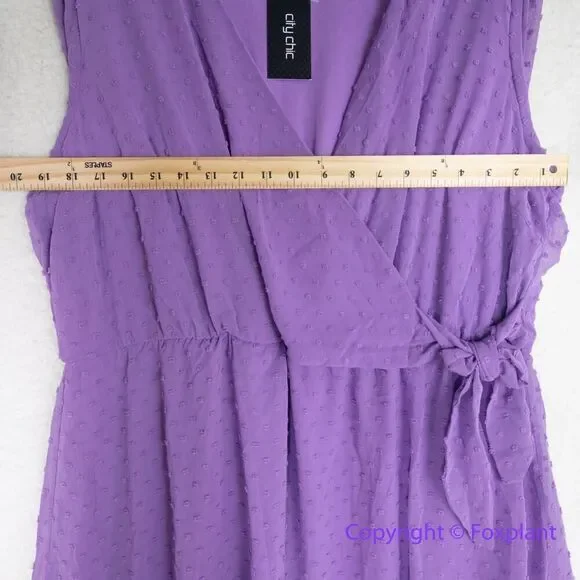 New! City Chic Wild Dobby Dress  lilac purple,  women plus‎ size 18 - Picture 9 of 16